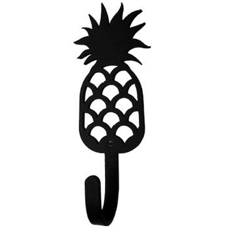 Village Wrought Iron Village Wrought Iron WH-44-S Pineapple Wall Hook Small - Black WH-44-S